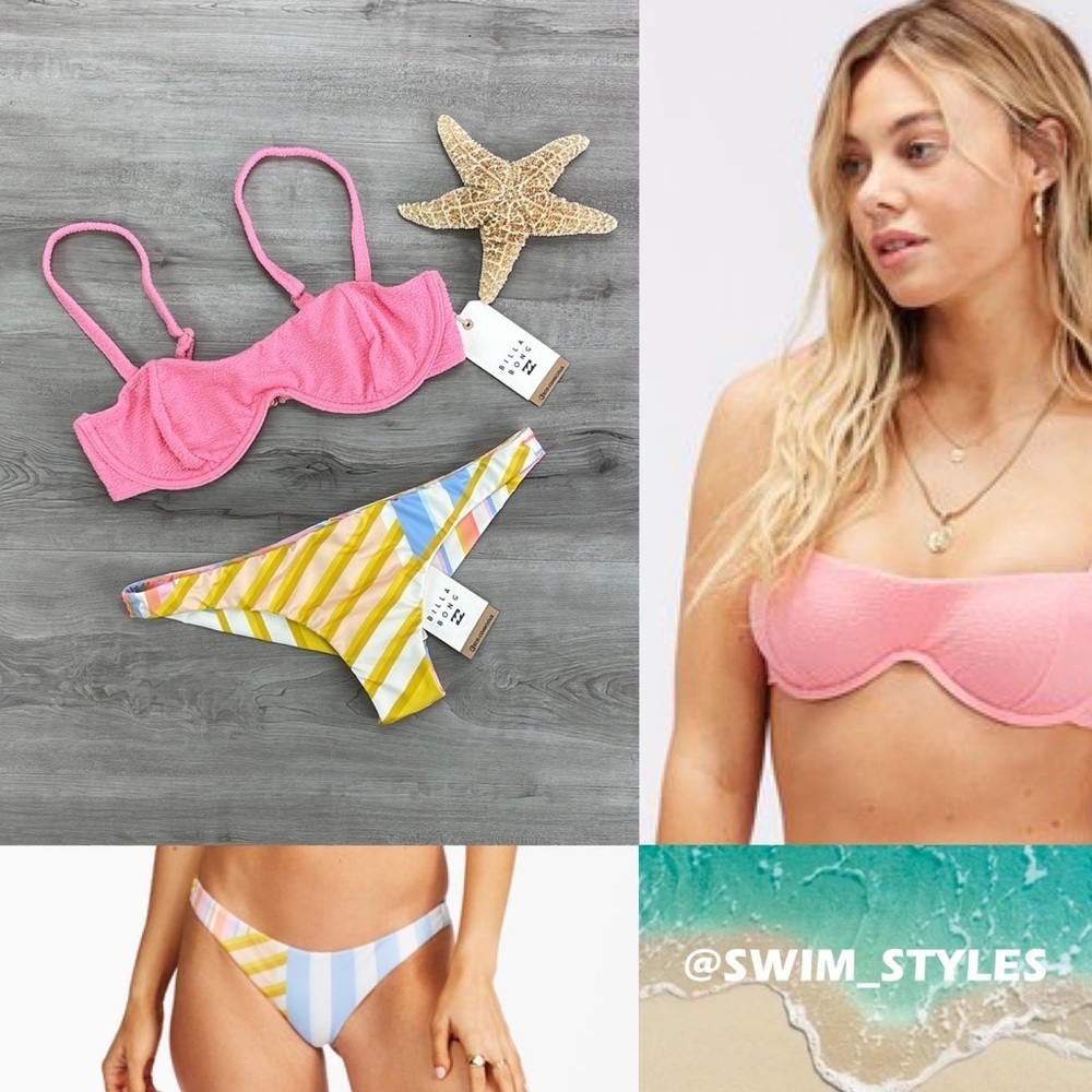 ☀️BILLABONG☀️ SO DAZED OLIVIA UNDERWIRE BREAK OF DAWN TANGA BIKINI SET